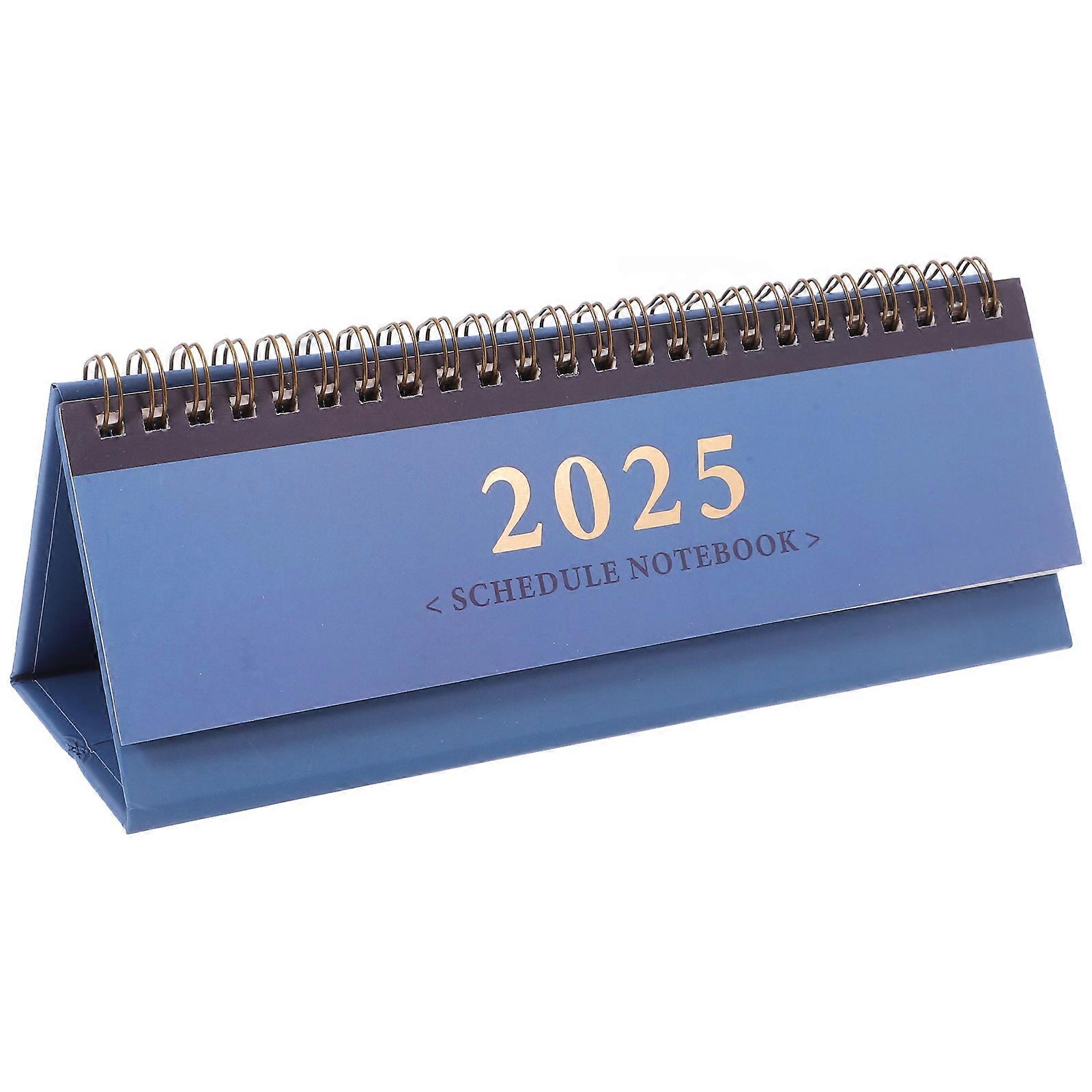 Mini Desk Calendar 2025 Horizontal Small Desk Planner English Edition For Office Flip Calendar For Desktop Organization And Scheduling