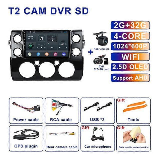 Android 11 pentru Toyota FJ Cruiser J15 2006 - 2020 Radio auto RDS Player multimedia AHD Autoradio Video No 2din Stereo SWC QLED