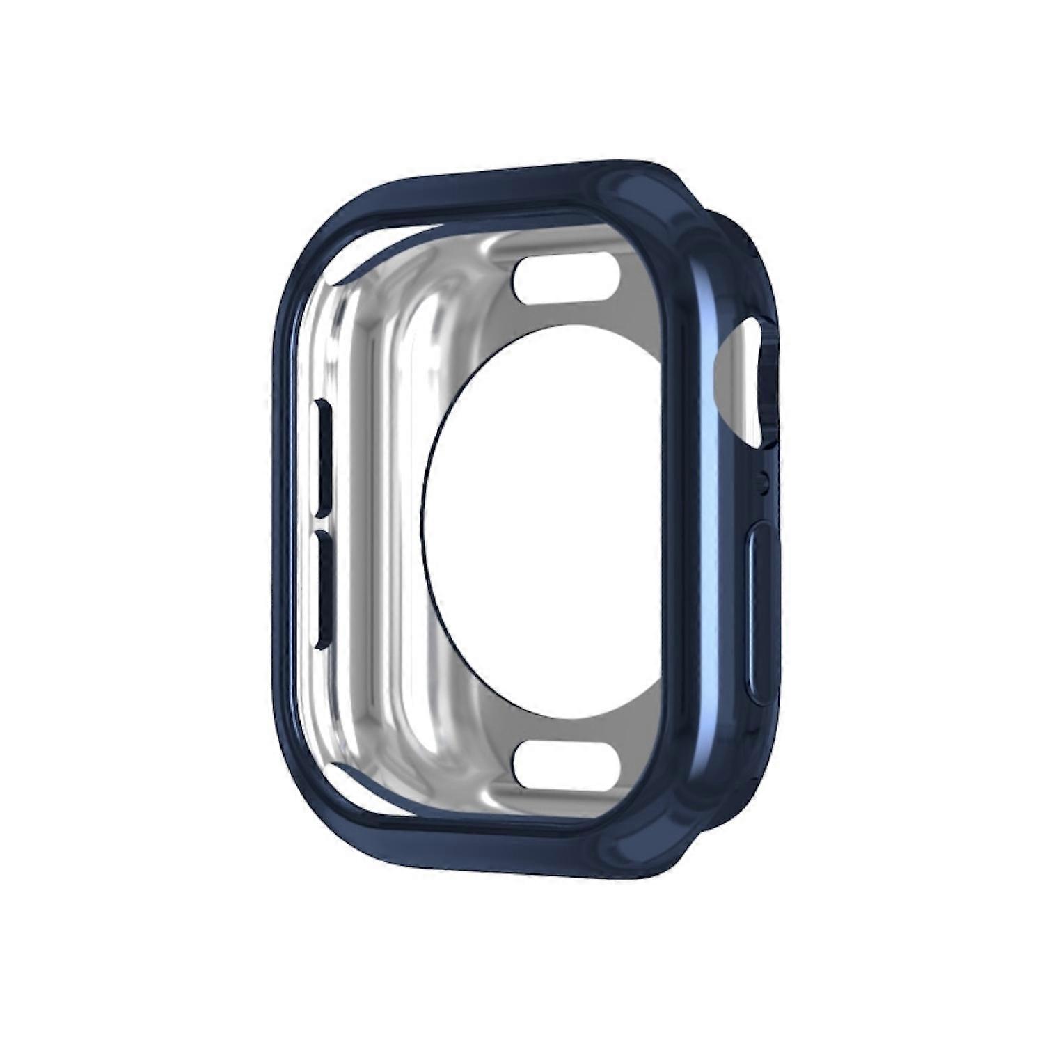 适用于 Apple Watch Series 10 42 毫米 TPU 表壳圆孔深蓝色