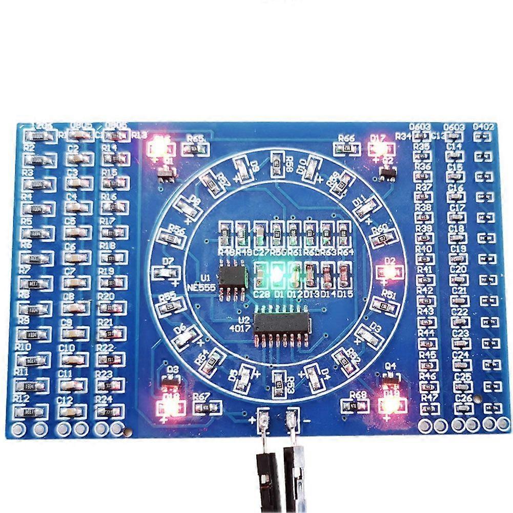 2PCS GREEN DIY Electronic Set LED Round Water Light DIY Soldering Prac...