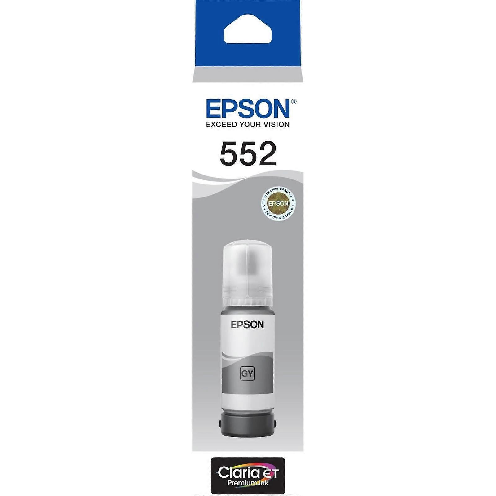 Epson T552 Grey Claria Ecotank 552 Ink Bottle Toner C13t06w592 Genuine Original