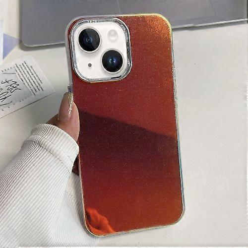 For iPhone 15 Electroplated Frame IMD Glitter Powder Phone Case