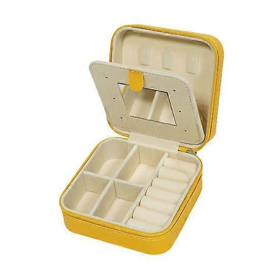 Jewelry Storage Box with Soft Lining Zipper Closure Multiple Compartments Earrings Essentials