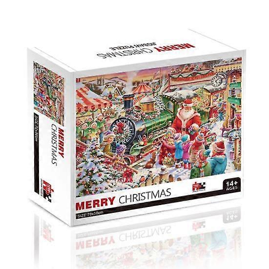 1000Pcs/Set Christmas Jigsaw Puzzle Xmas Tree Santa Claus Puzzle Decoration Kids Adults Educational