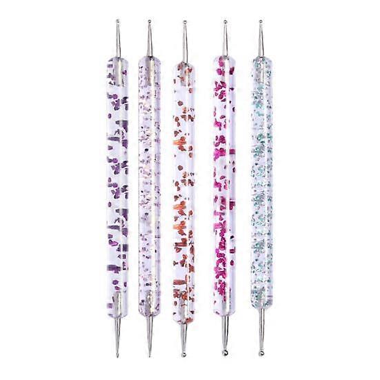 5Pcs/Set Nail Pen Long Lifespan Easy to Use Acrylic Double-Head Nail Art Drawing Liner