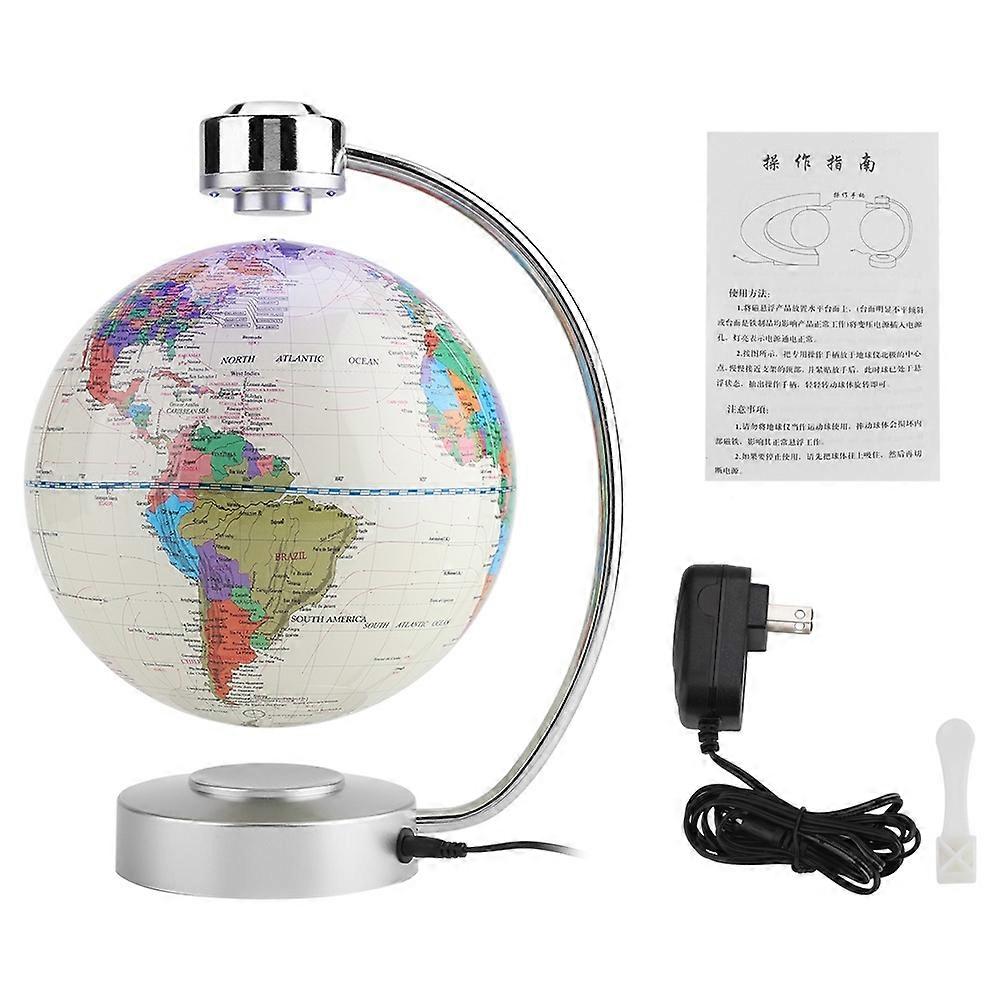 Desk Educational Study Magnetic Levitation Floating Globe World Map Gift 8 inch