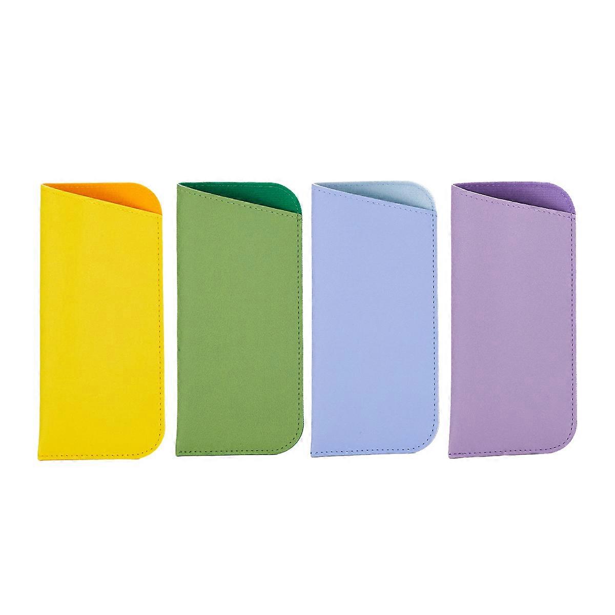 4-Pack Soft Felt Slide-In Pocket Eyeglass Cases