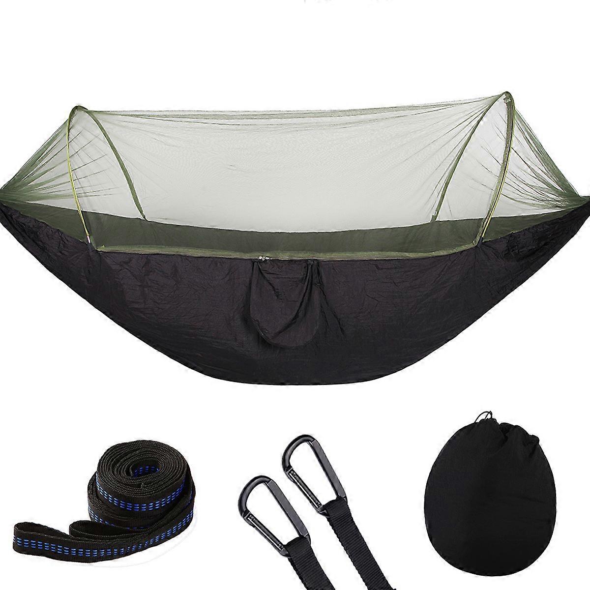 Automatic camping hammock with mosquito net, suitable for outdoor hiking