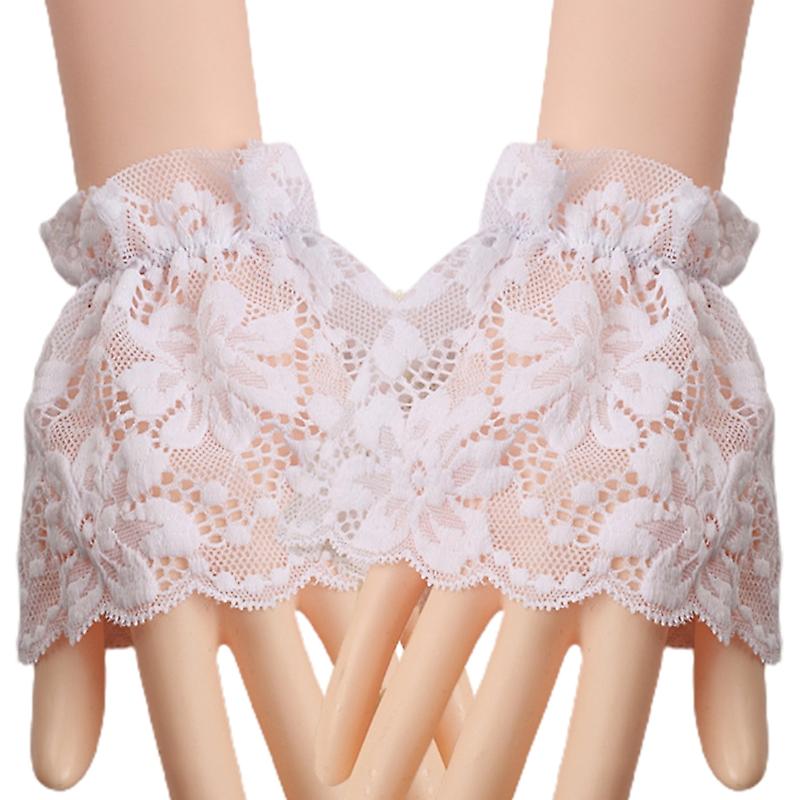 Single Layer Floral Lace Stretch Wrist Decorative Cuffs