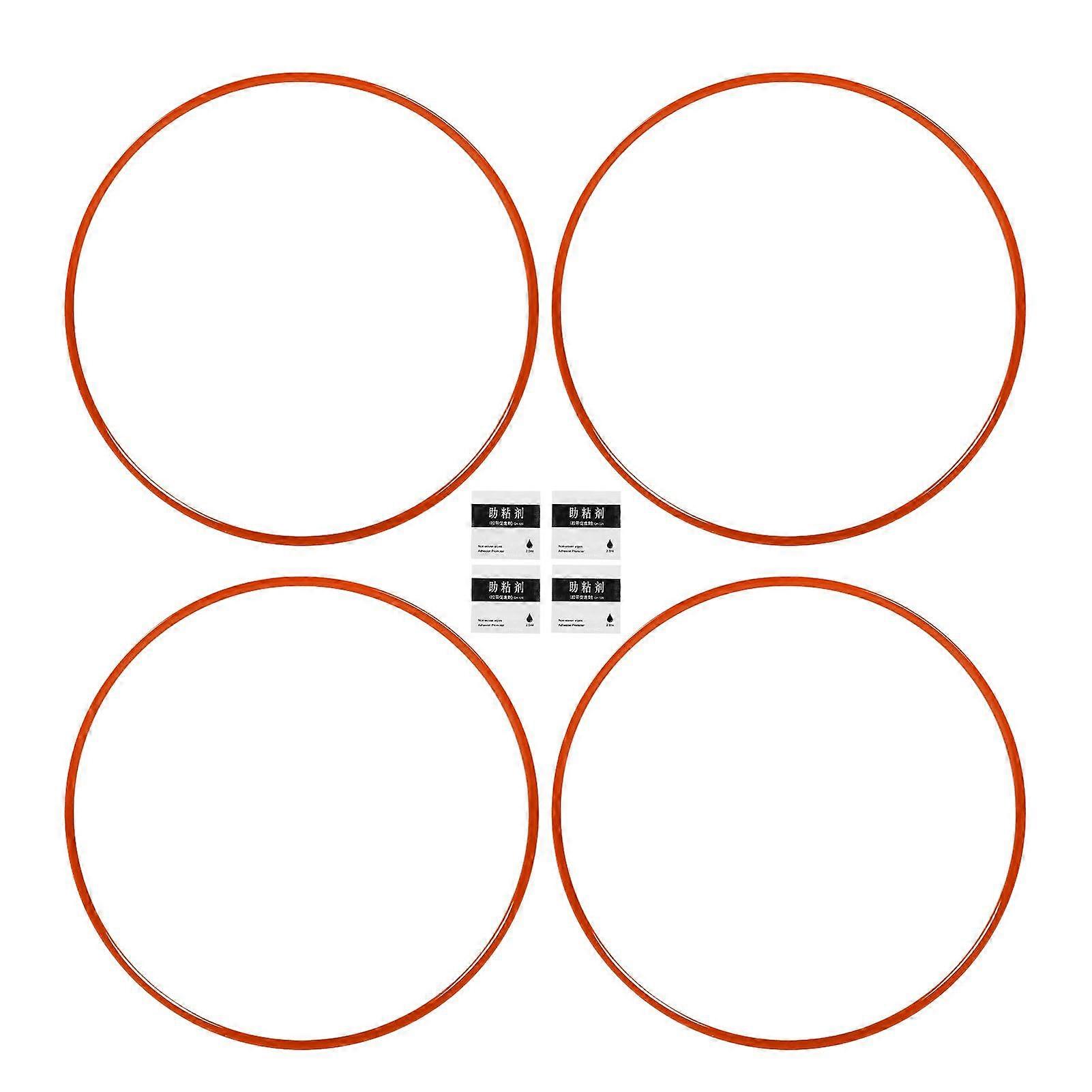 4PCS 20 tums fälgskydd ABS reptålig självhäftande fälgskydd skydd universal för bilar orange mk1883