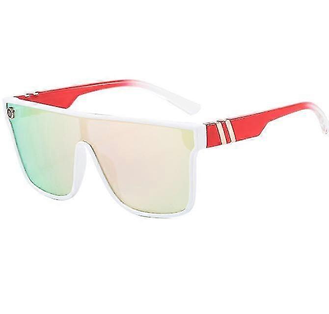 New Men's And Women's Colorful Driving And Riding Sunglasses Anti-ultraviolet One-piece Large-frame Sunglasses