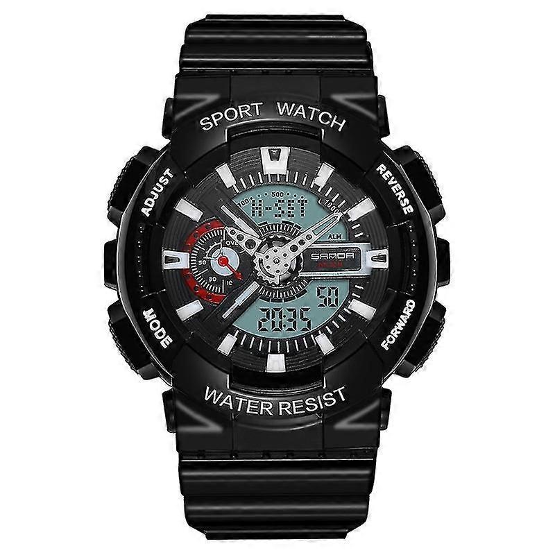 Sanda Waterproof Luminous Electronic Watch Black Men