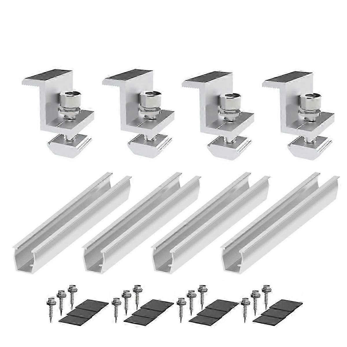 Solar Panel Mount Bracket Photovoltaic Panel Rail Solar Panel Mount Fastening Module with Mid for T