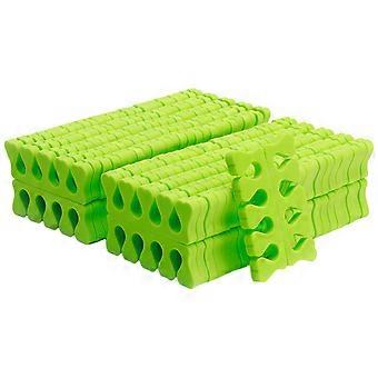 100pcs Separador de dedos de esponja Suave Nail Art Separador de dedos Separador de dedos Espaciador Manicura Herramienta de pedicura verde
