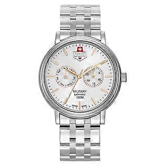Jacques du Manoir Military Echo 41mm Mænds Sølv Kronograf Ur