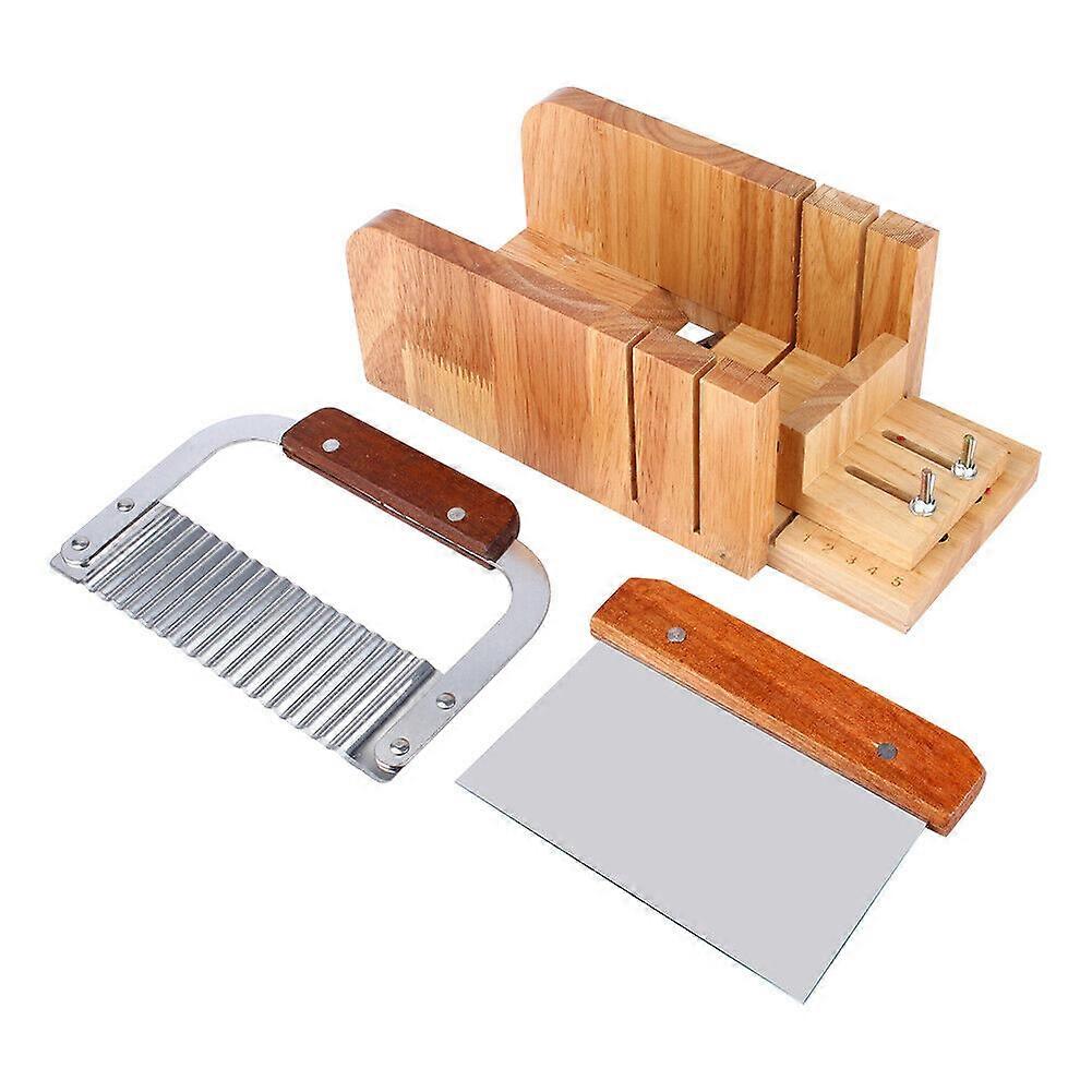 DIY Handmade Soap Tool Set - Wooden Soap Block Mold, Cutter, and Soap Making Supplies for Beginners