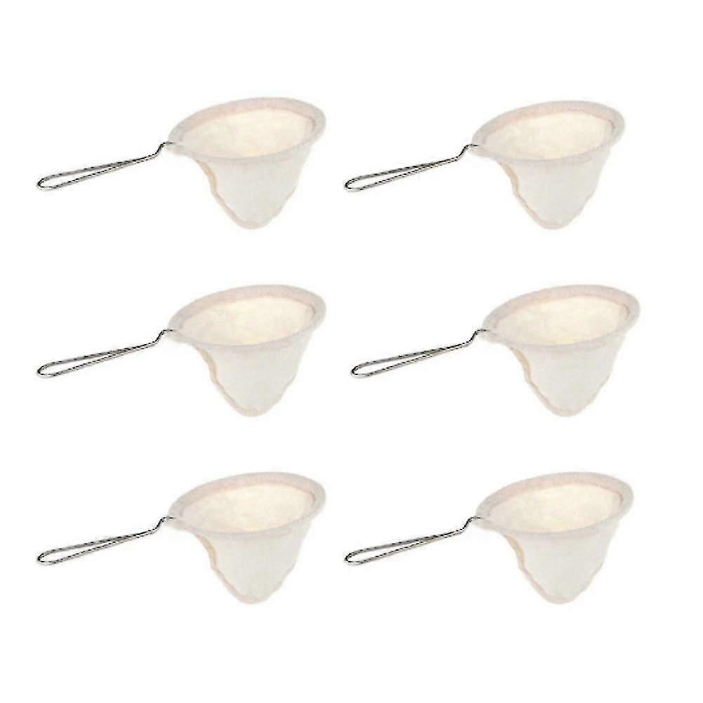 Coffee Filter Bag Reusable Hand-pushed Coffee Filter Bag Filter-6pcs