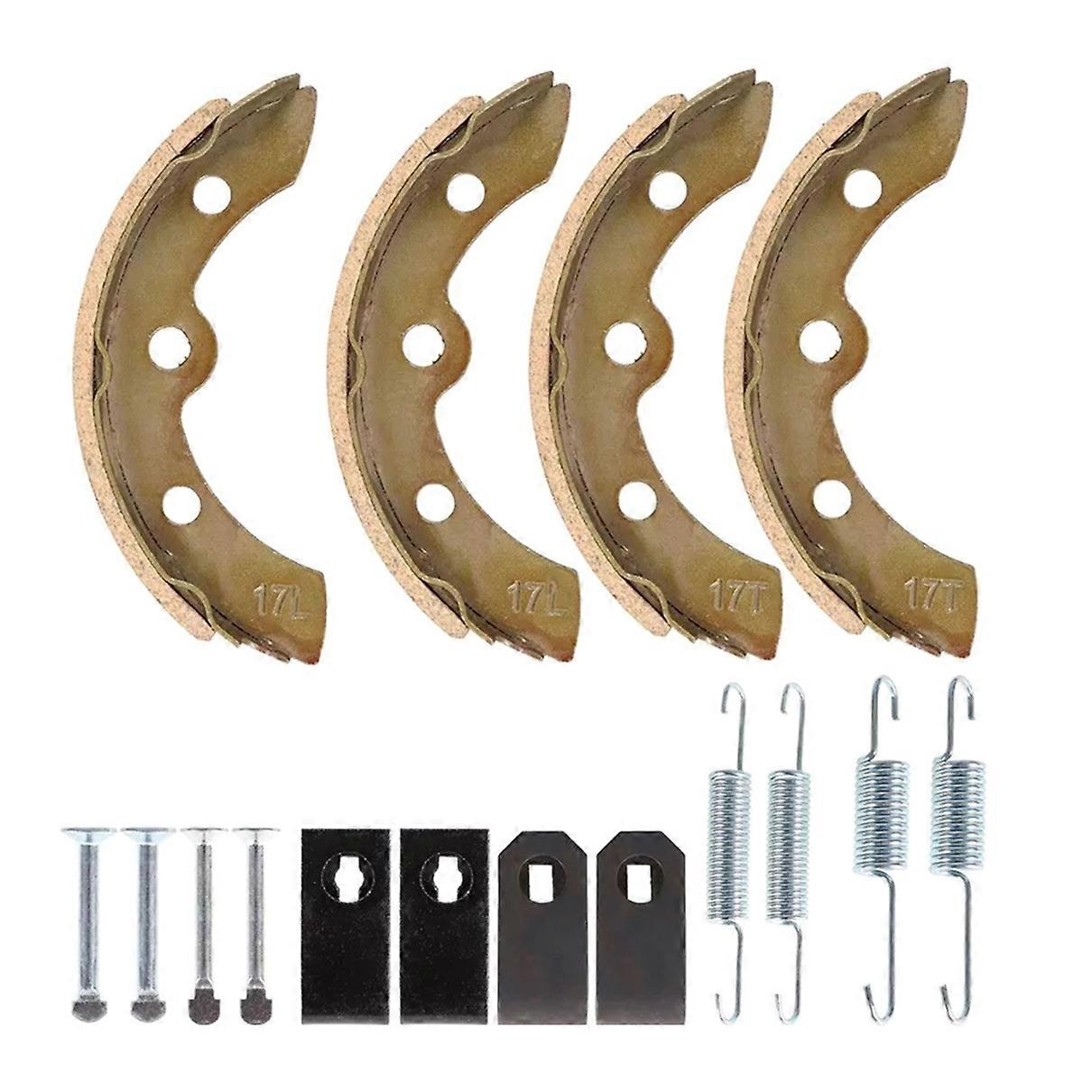 Brake Shoes & Spring Kit for Club Car Gas and Electric Carts 1995-Up 101823201, 1018163-01,1011466