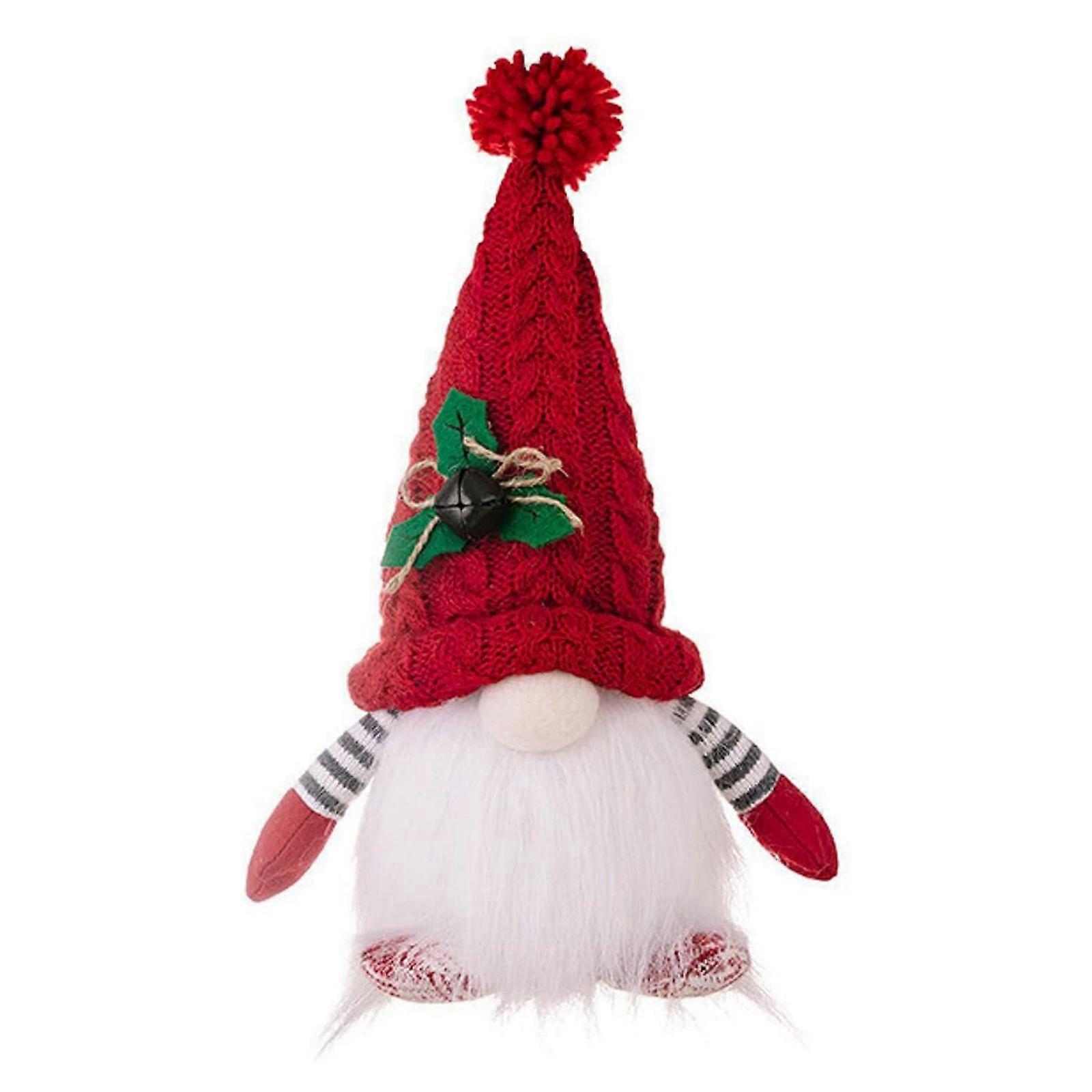 Christmas Gnome Ornaments Lighted Swedish Handmade Plush Tomte Santa Elf Home Holiday Decorations