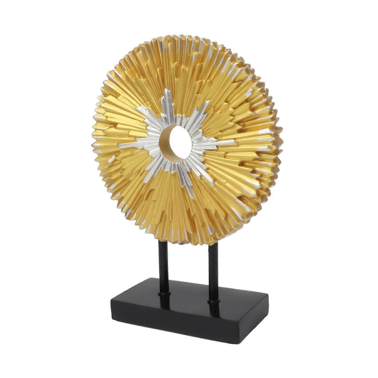 Abstract Statue Resin Modern Round Line Ornament Desktop Decoration for Liquor Cabinet Office Table 