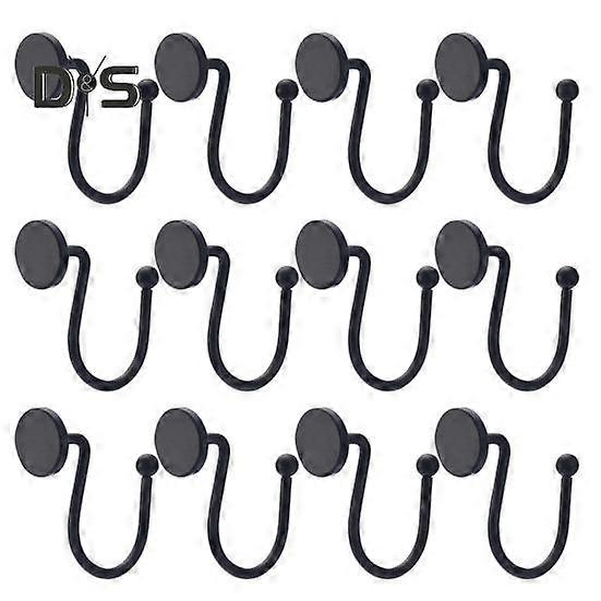 12 Pcs Shower Curtain Hook High Strength Polished No Deformation Anti-rust Alloy Smooth Sliding Securely Positioned Bathroom Curtain Ring