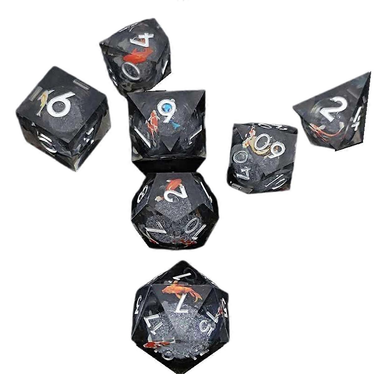 Resin decal quicksand for DND dice coc running group dice B