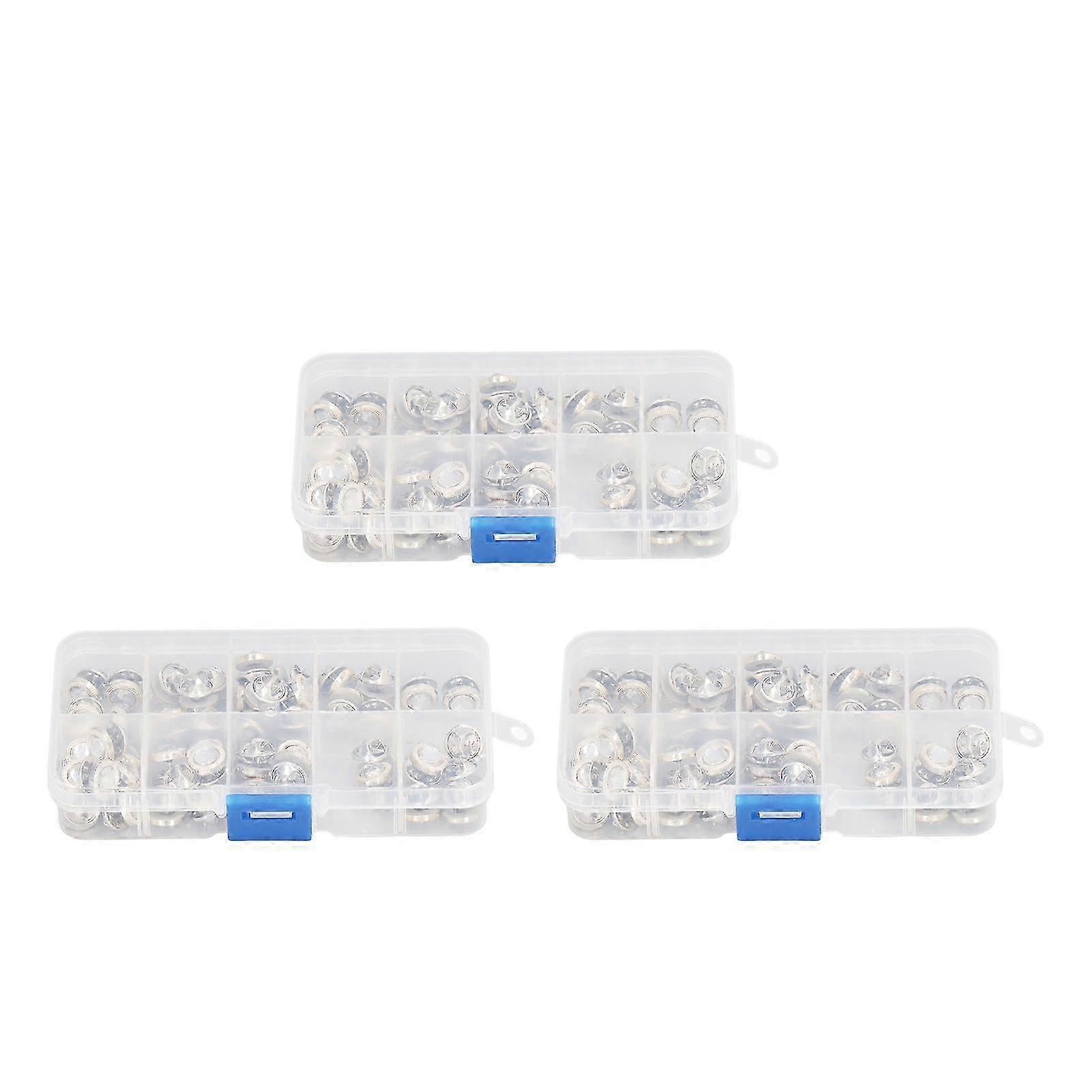 150 Pcs Button Pins Anti Emptied Removable Corrosion Resistant Decorative Brooch Buckle with Storage Box for DIY Sweater Rhinestone Round Point Edge