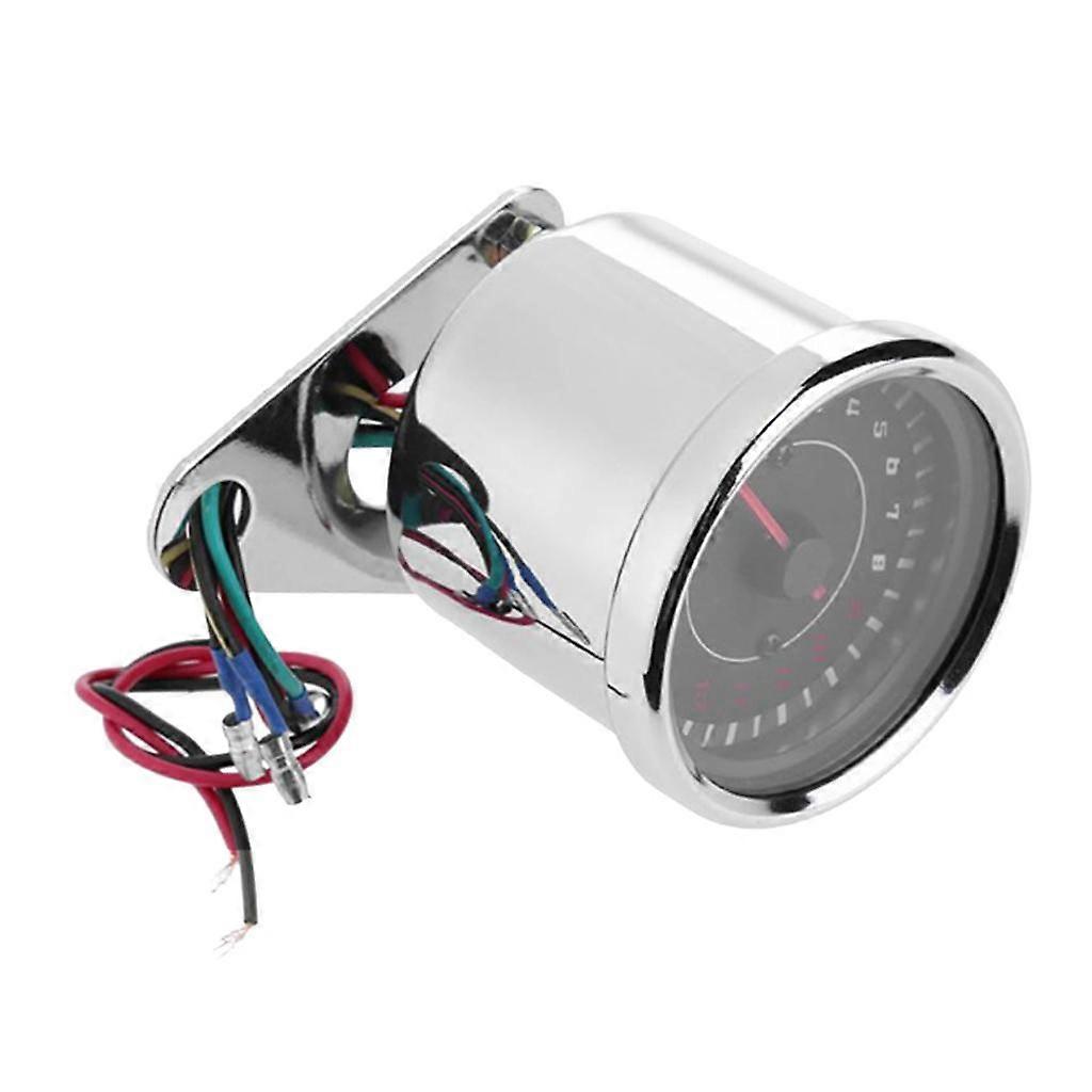 Universal Motorcycle 13000RPM Tachometer Tacho Gauge Led Backlight Chrome