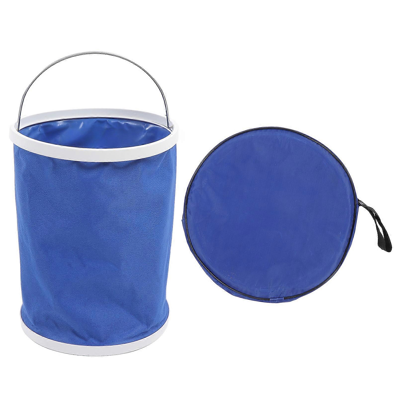 Foldable Bucket 13L Large Capacity Portable Collapsible Water Container with Storage Bag Blue