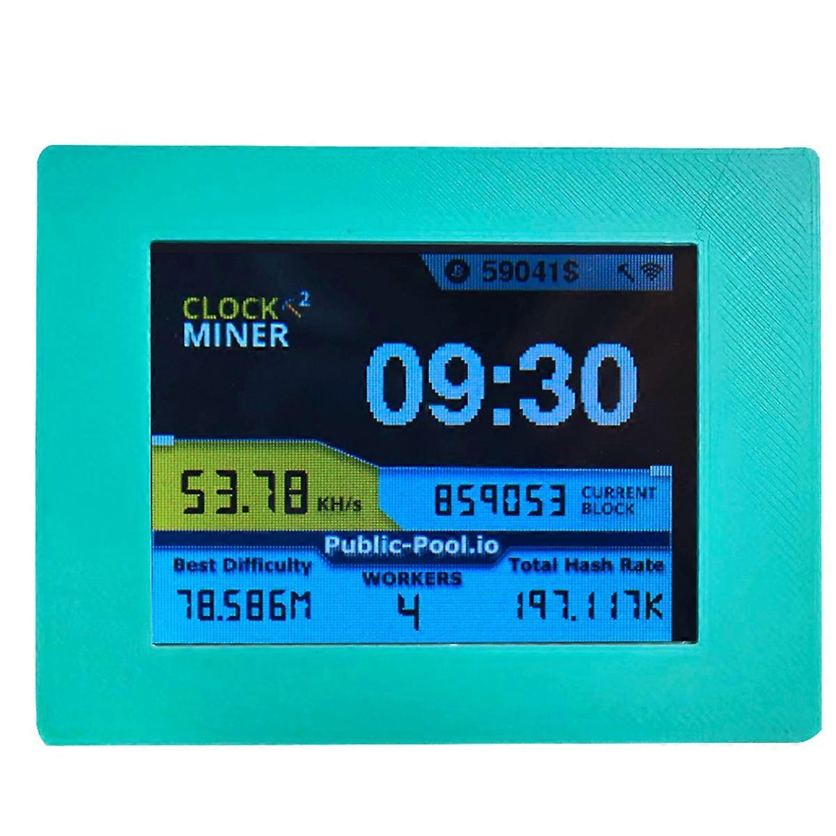 56KH/S 2.8 Inch LCD Display BTC Lottery Miner Green