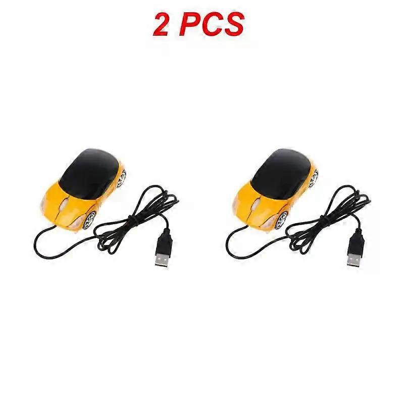 1~10PCS Durable Wired Mouse 1000DPI Mini Car Shape USB 3D Optical Innovative 2 Headlights Gaming Mouse For PC Laptop Computer