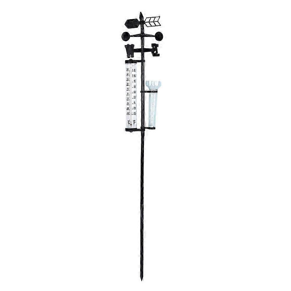 Garden Weather Station, Weather Station Rain Gauge, Wind Gauge Rain Gauge and Thermometer for Garde