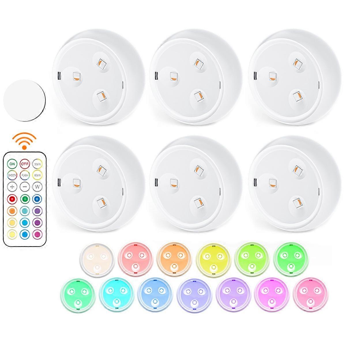 Puck Lights with Remote 13 Colors Changeable RGB LED Under Cabinet B