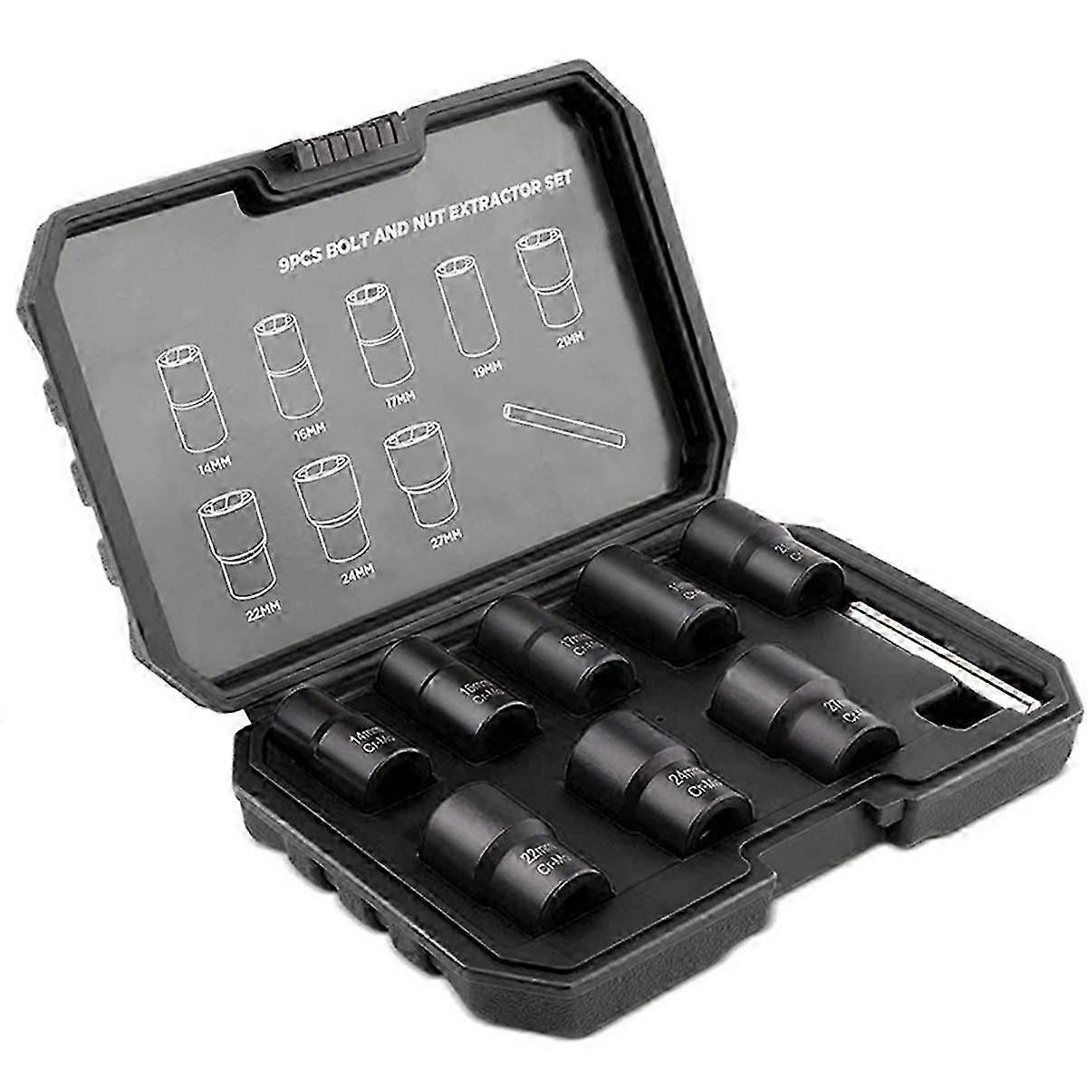 9Pcs Set Nut Extractor Damaged Incomplete Screw Nut Extractor Broken Wire Extractor
