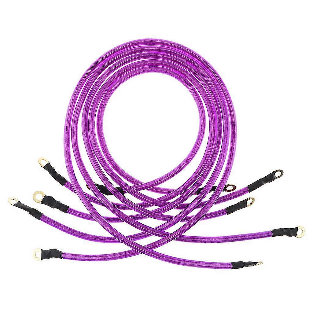 5pcs Universal Performance 5-point Ground Grounding Wire Cable Earth System Kit