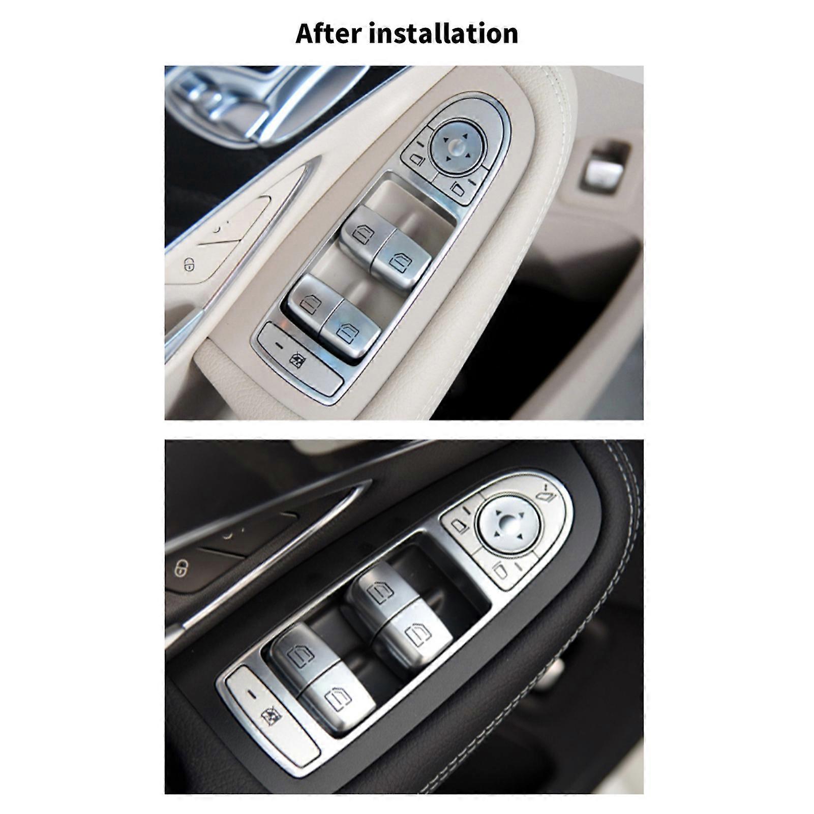Window Switch Button Cover Replacement For C GLC Class W205 W213 2015-2023 Window Control Power Push Button Cover Front Left