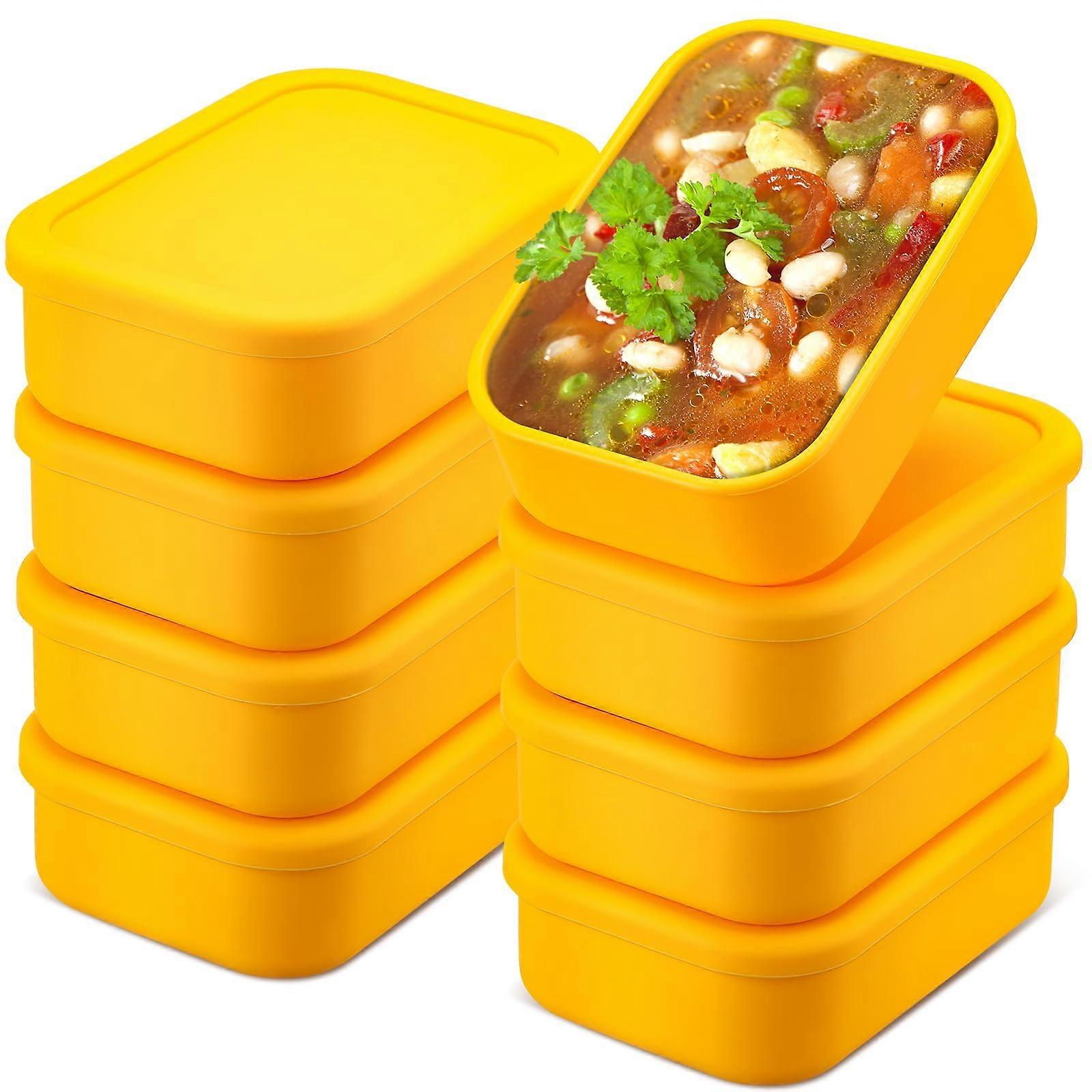 8 Pcs Reusable Silicone Freezer Trays for Soups and Sauces, 2 Cup Size, BPA-Free, Stackable, Dishwasher Safe