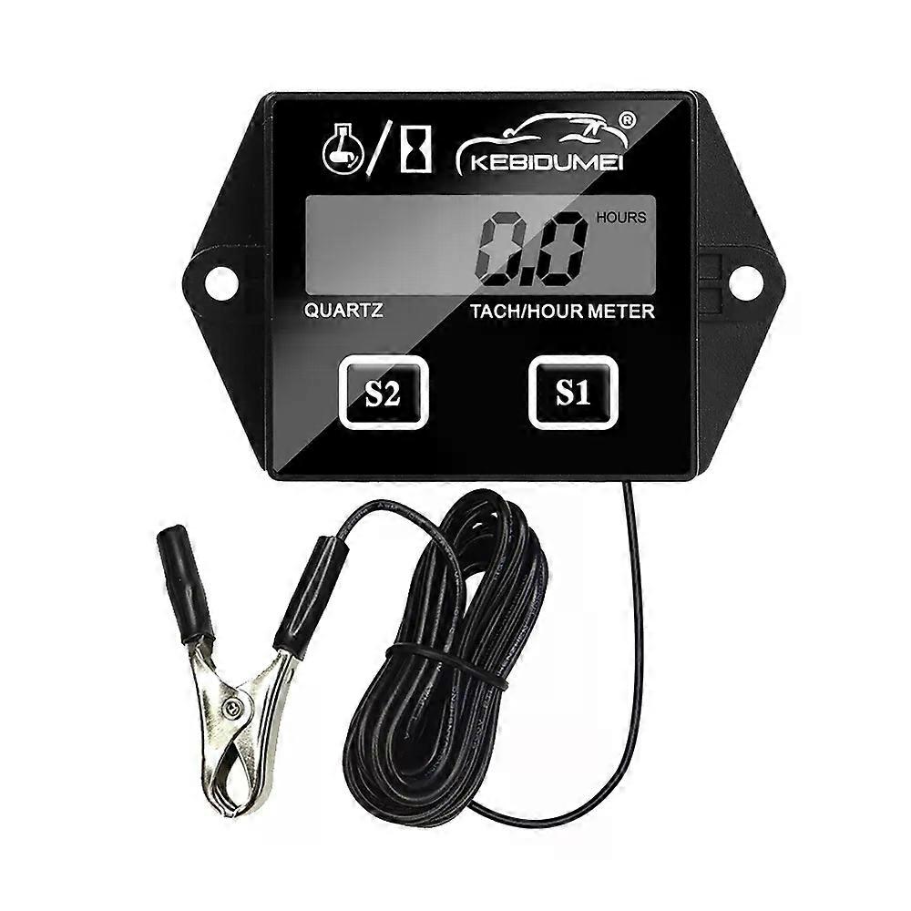 Digital Motor Speedmeter Engine  Hour Meter Tachometer Gauge RPM LCD Display For Gasoline 2/4 Stroke Boat Motorcycles Chainsaw
