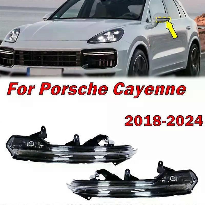 Applies to For Porsche Cayenne 2018-2024 Rear View Mirror Lamp LED Turn Signal Light Pointing Lamp Car Light Assembly 9Y1949102D 9Y1949101