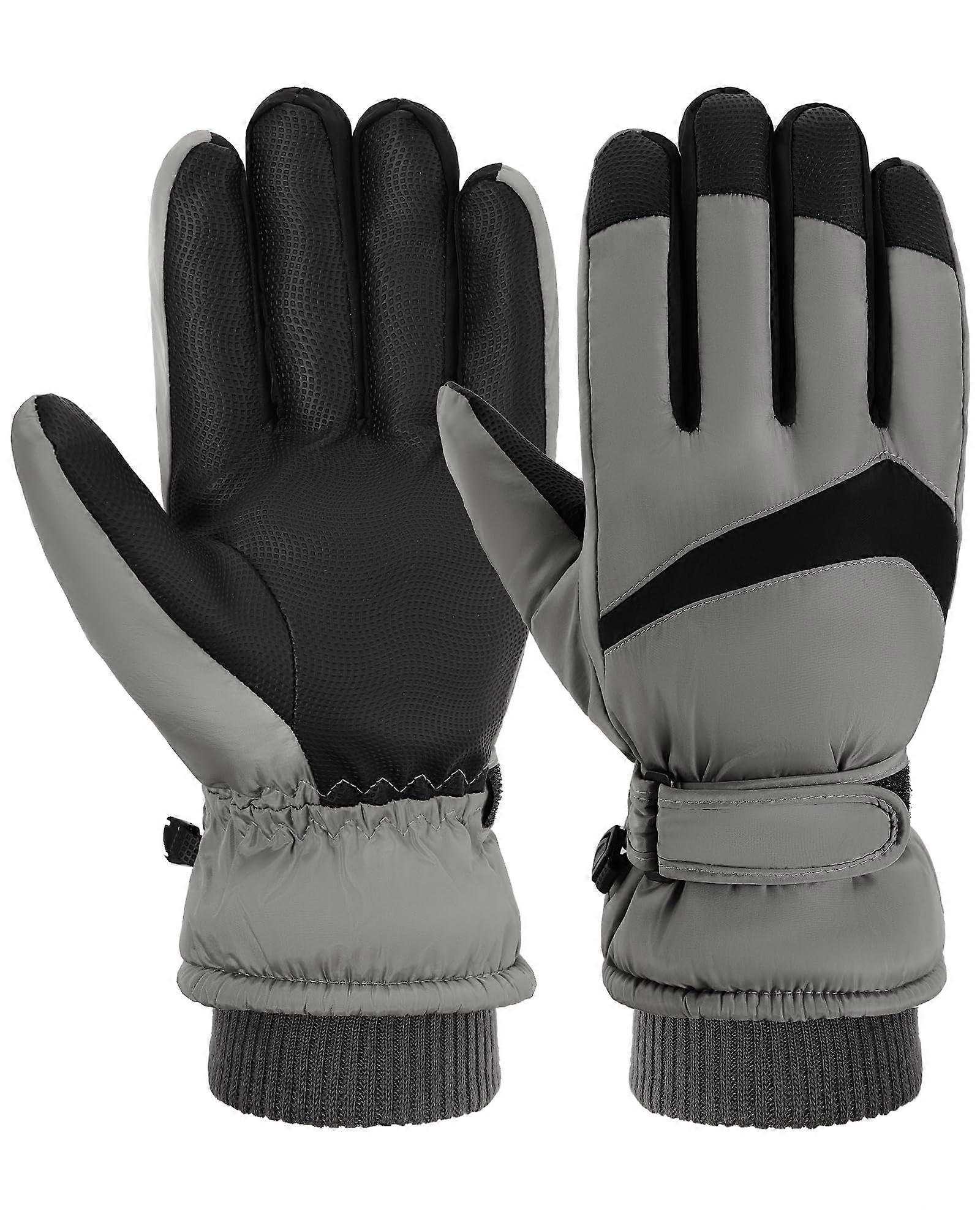 Motorcycle USB Heated Gloves with Adjustable Temperature, Fast Heating, Brown Winter Grip Pads for Men and Women