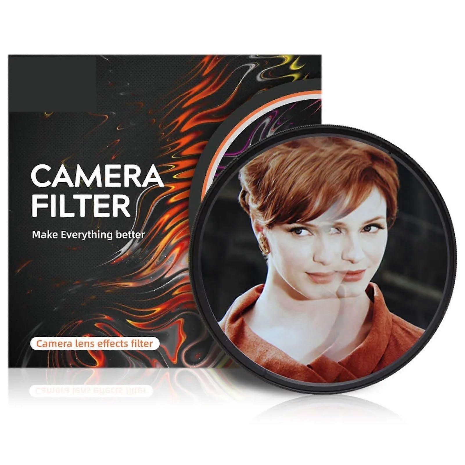 Kaleidoscope Prism Filter 52-82mm for DSLR SLR Cameras - 77mm 2-Edge Prism Special Effect Photography Lens Filter