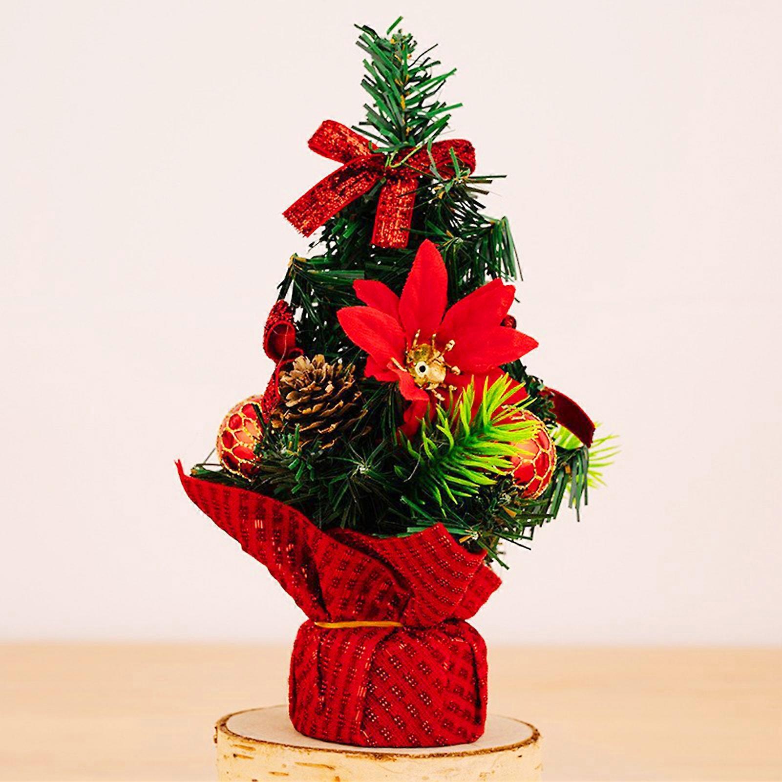 Tabletop Mini Christmas Tree Ornaments with Non-woven Fabric Base Design