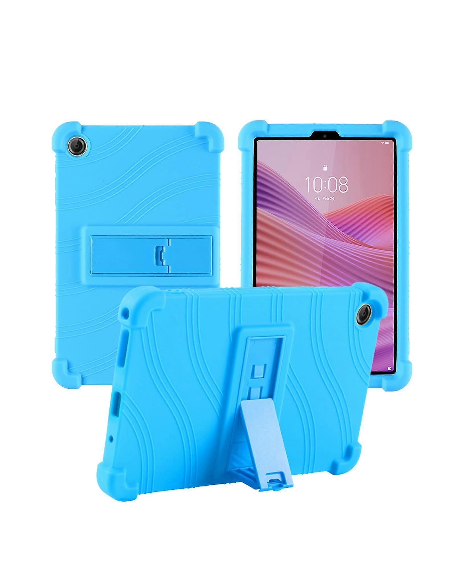 Tablet Case for Lenovo Tab K9/One TB305FU 8.7 Inch Soft Silicone Shockproof Kids Friendly Adjustable Stand Sky Blue