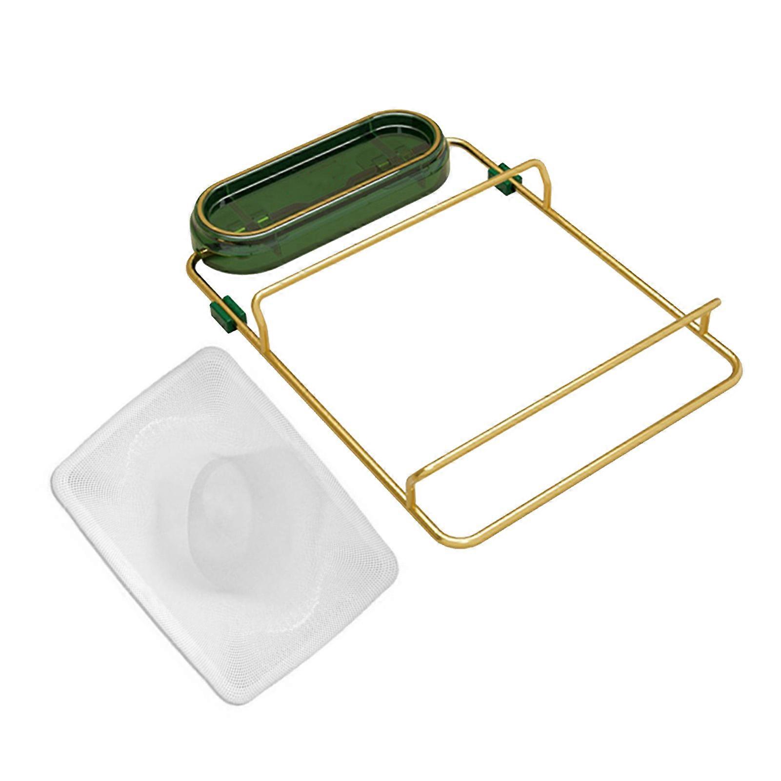 Kitchen Sink Drain Strainer with 50PCS Screen Foldable Sink Filter Rack Bracket for Waste Leftover