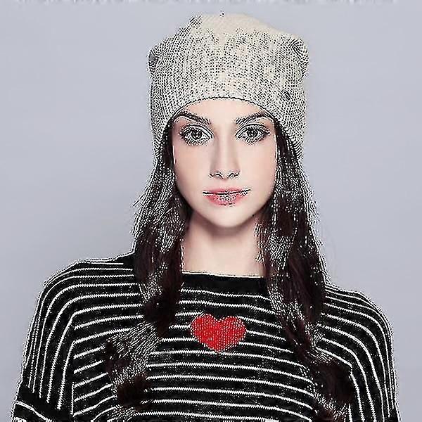 Spring/autumn/winter Lattice Cotton Knitted Beanies- Hat