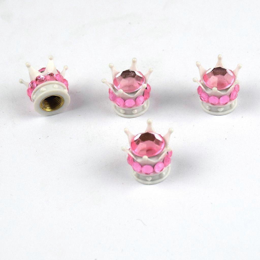 Valve Cap Crown Shape Fine Workmanship Handmade Rhinestone Tire Stem Cap For Car