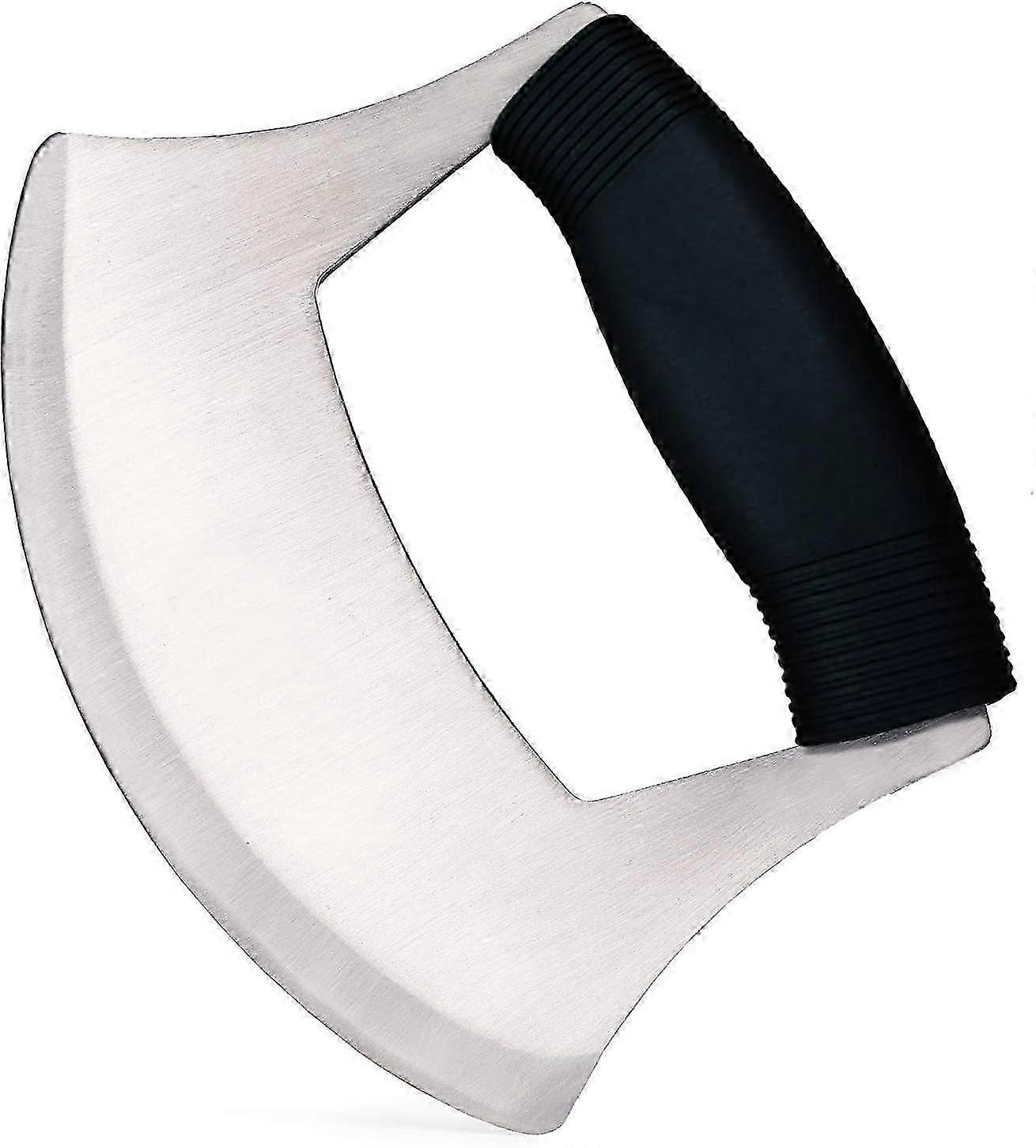 Pizza Cutter Stainless Steel knife Razor Sharp Rocker Slicer Cutter Mincing Knife Salad Vegetable Chopper with Upgraded Ergonomic Anti-Slip Handle