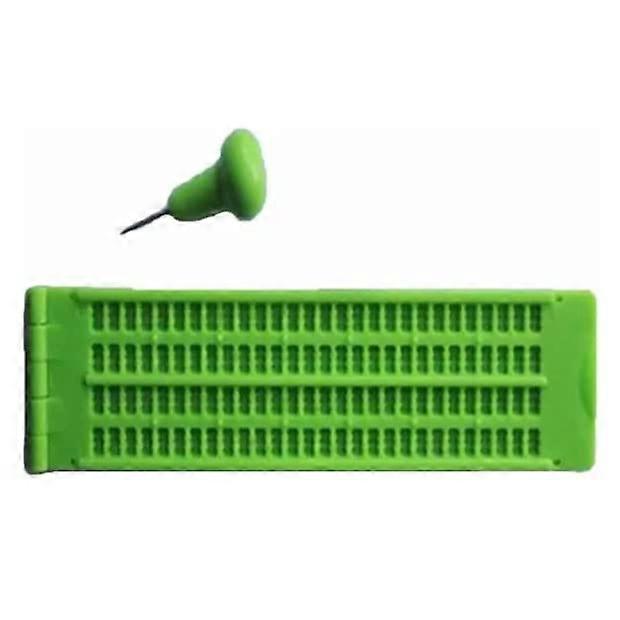 Braille Writing Board, Plastic, 4 Rows, Cells, 28 Ideal for Blind Students