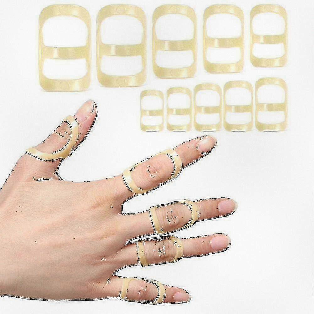 2 pieces finger splint support sleeve for joint protection and alignment, oval shape size 1-8