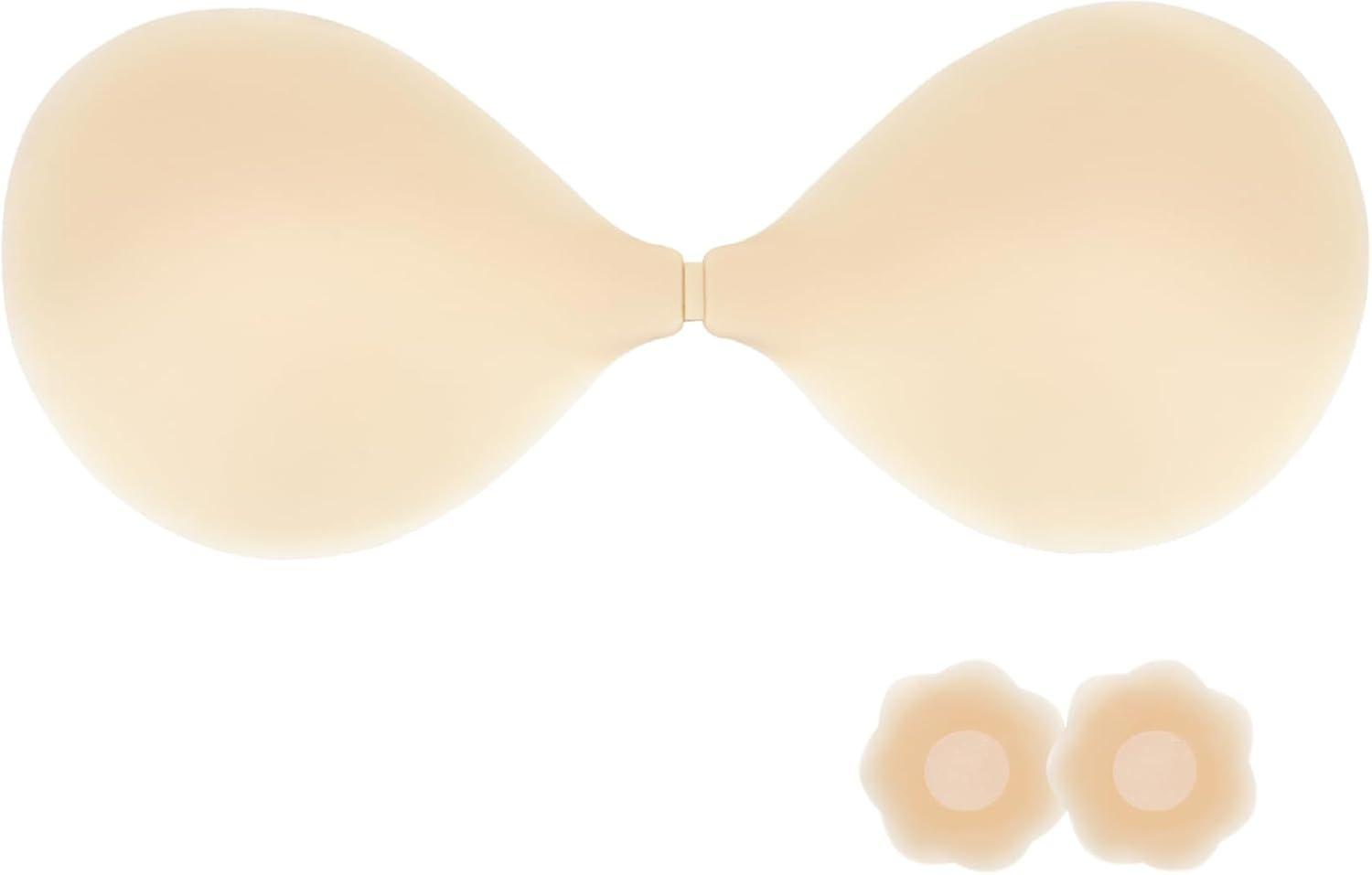 2025 Latest Model Adhesive Bras Reusable Strapless Sticky Invisible Sticky Bras